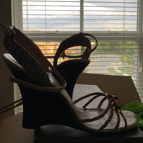 Paolo Linea Skinny Wedge Shoes - Picture 3 of 7